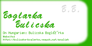 boglarka bulicska business card